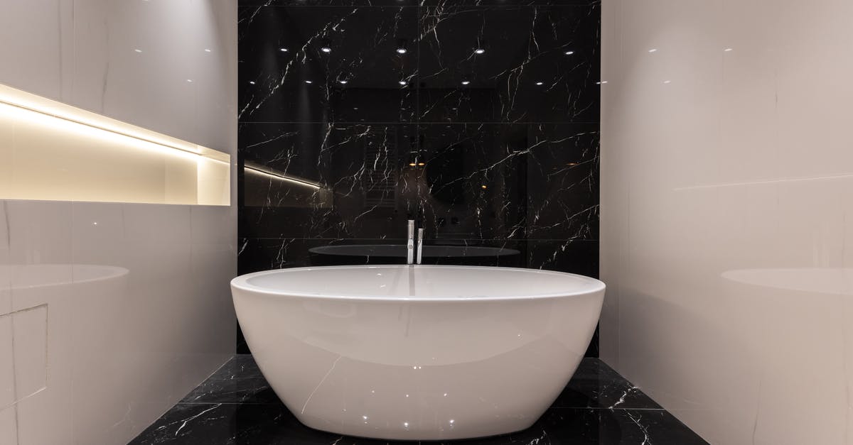 Soaking beef in water - Interior of modern bathroom in apartment Soaking beef in water - Interior of modern bathroom in apartment