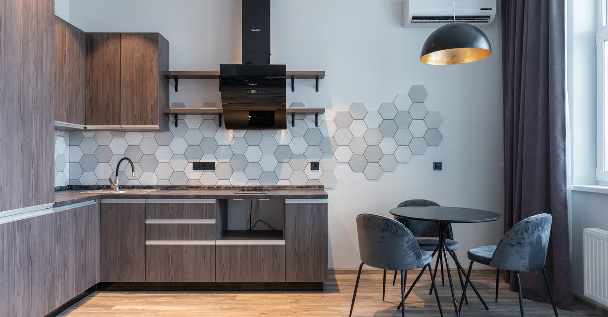 Solution for uneven heating on an electric coil stovetop - Modern kitchen interior with furniture and lamp at home Solution for uneven heating on an electric coil stovetop - Modern kitchen interior with furniture and lamp at home