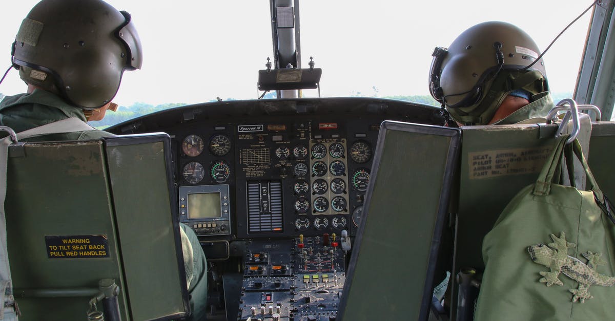 Sous vide air bubble, still safe to eat? - Back view anonymous male military pilots wearing khaki uniform in cockpit and helmets flying armed helicopter Sous vide air bubble, still safe to eat? - Back view anonymous male military pilots wearing khaki uniform in cockpit and helmets flying armed helicopter