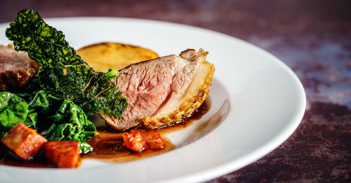 Starters vs Entree - Cooked Meat on White Ceramic Plate