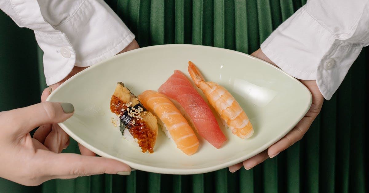substitute for tuna in Poke - Sushi on Ceramic Plate substitute for tuna in Poke - Sushi on Ceramic Plate