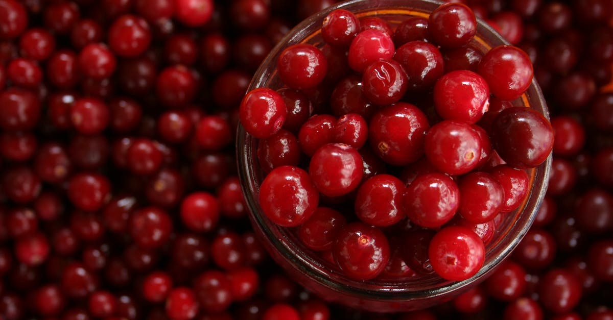 Substitute frozen cranberries for fresh berries - Close-up of Strawberries Substitute frozen cranberries for fresh berries - Close-up of Strawberries