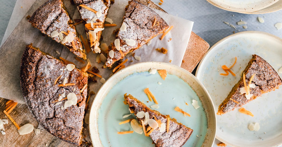 Substituting hazelnuts for almonds, baking - Top View Photo Of Baked Cake Substituting hazelnuts for almonds, baking - Top View Photo Of Baked Cake