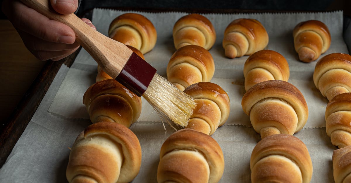 Substituting oil in baking? - A Person Applying Oil on Croissants with a Wooden Brush Substituting oil in baking? - A Person Applying Oil on Croissants with a Wooden Brush