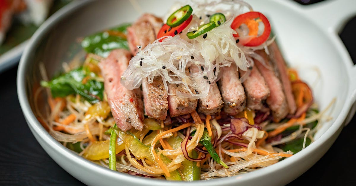 Suggested edible quantity/scaling of Habanero Pepper per pound of meat - Delicious steak salad with glass noodles Suggested edible quantity/scaling of Habanero Pepper per pound of meat - Delicious steak salad with glass noodles
