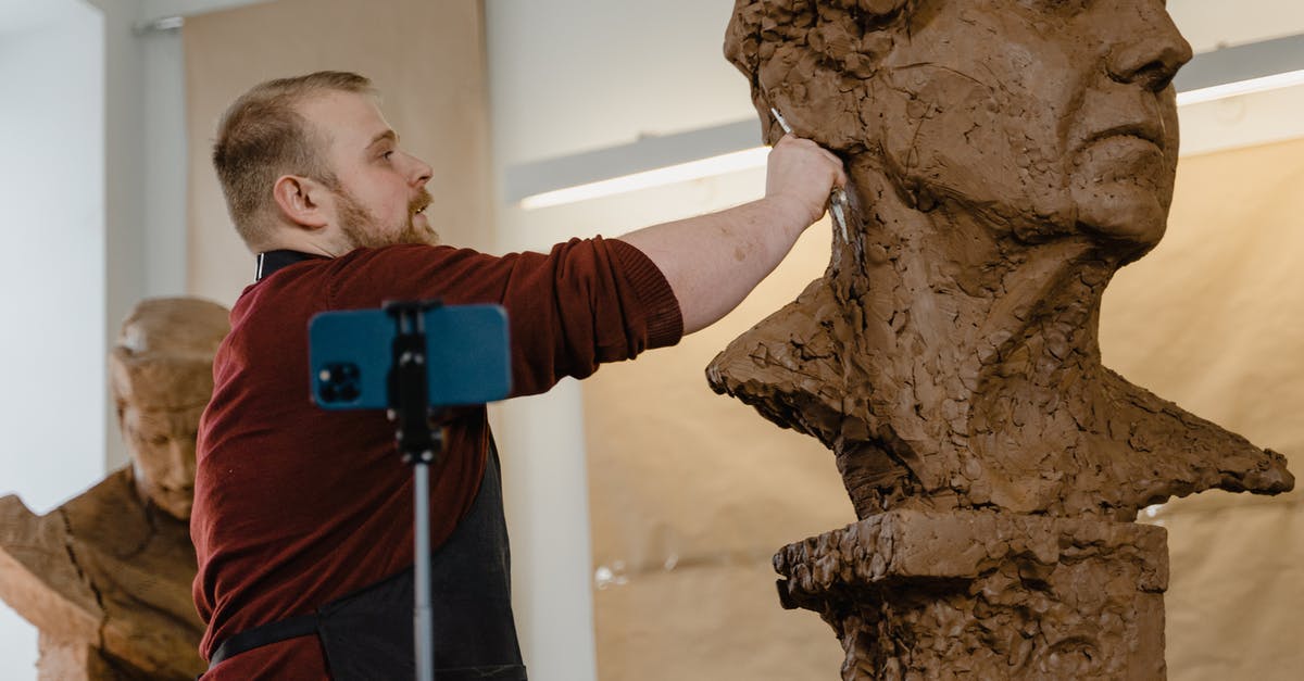 Taiyaki not forming correctly - Man Working On A Clay Head Sculpture Taiyaki not forming correctly - Man Working On A Clay Head Sculpture