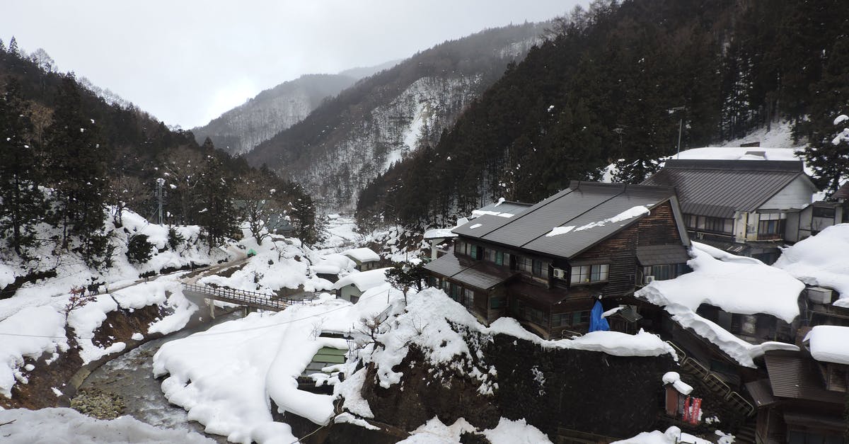 Temperature range for seasoning a carbon steel pan - Houses surrounded by mountains on winter day Temperature range for seasoning a carbon steel pan - Houses surrounded by mountains on winter day