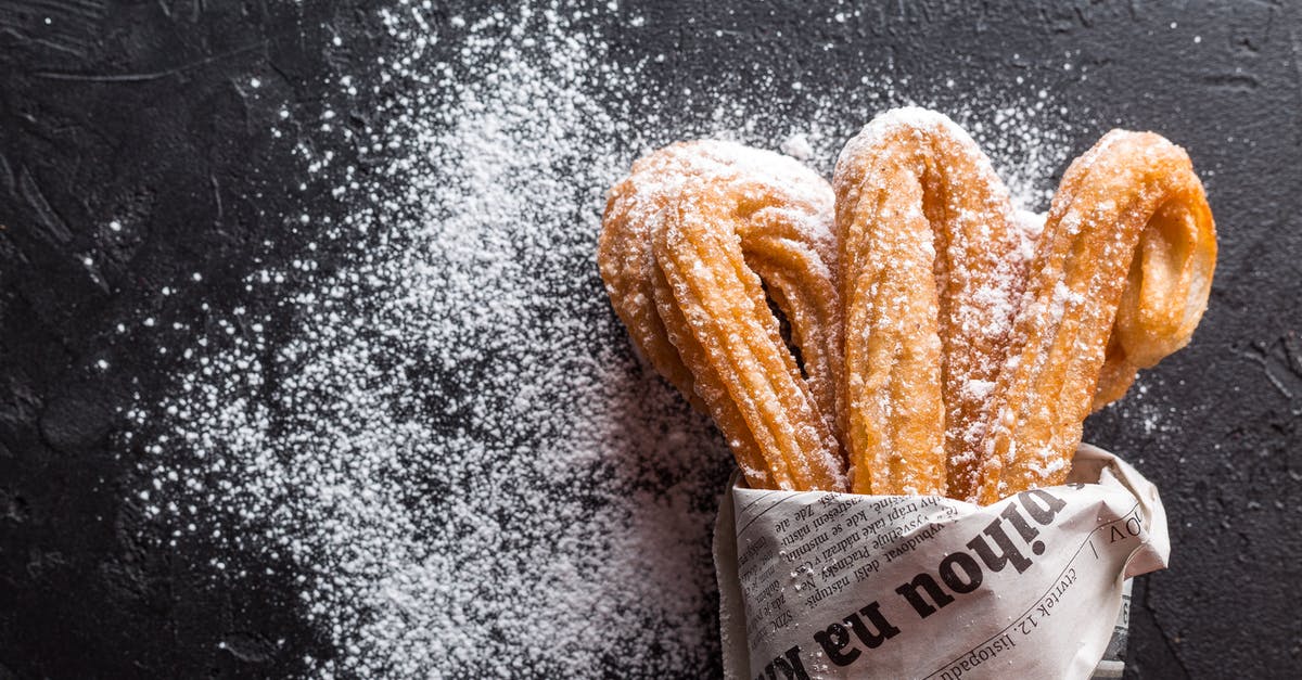 Texture issue in homemade powdered sugar - Churros With Powdered Sugar Texture issue in homemade powdered sugar - Churros With Powdered Sugar