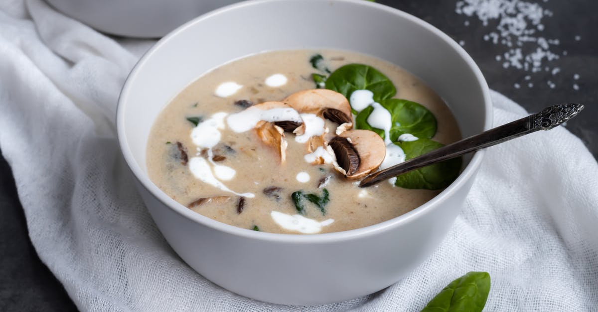 Thickening old mushroom soup - White Ceramic Bowl With Mushroom Soup Thickening old mushroom soup - White Ceramic Bowl With Mushroom Soup