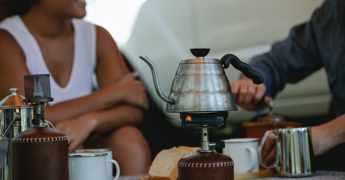 Time of cooking: induction stove vs gas stove - Crop friends preparing coffee and boiling kettle on gas stove Time of cooking: induction stove vs gas stove - Crop friends preparing coffee and boiling kettle on gas stove