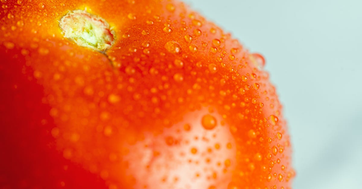 Tomato skin in roasted tomato soup? - Extreme Close-up Shot of a Tomato Tomato skin in roasted tomato soup? - Extreme Close-up Shot of a Tomato