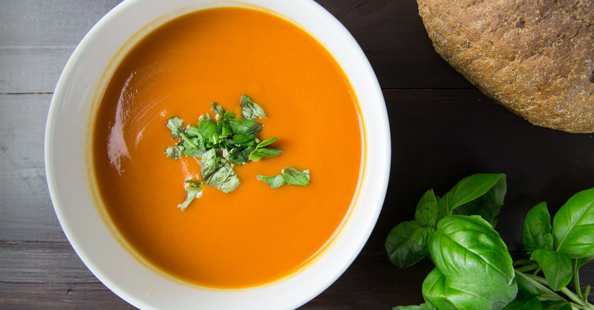 Too much barley in vegetable soup - Brown Soup in White Ceramic Bowl Too much barley in vegetable soup - Brown Soup in White Ceramic Bowl