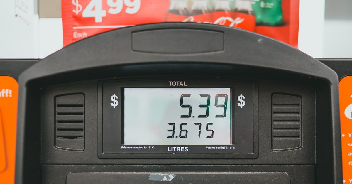 Unit price of olive oil: volume versus weight - Display Screen of a Gasoline Pump Unit price of olive oil: volume versus weight - Display Screen of a Gasoline Pump