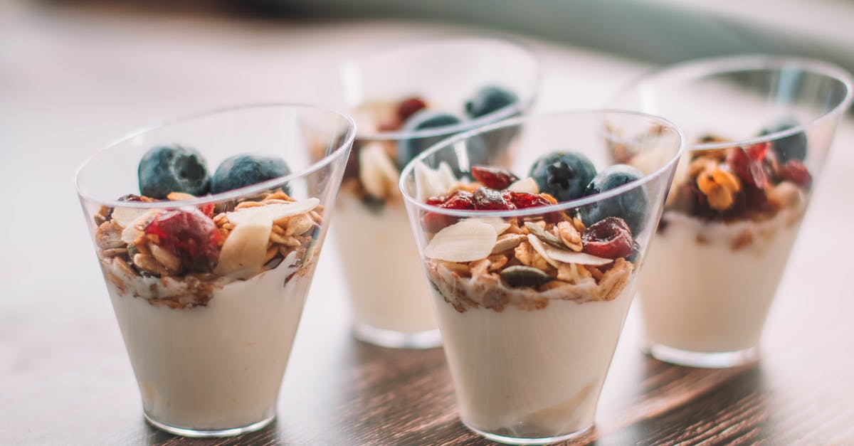 Used Sweetened yoghurt in savoury dish - how to correct? - Glasses with yogurt verrine with granola Used Sweetened yoghurt in savoury dish - how to correct? - Glasses with yogurt verrine with granola