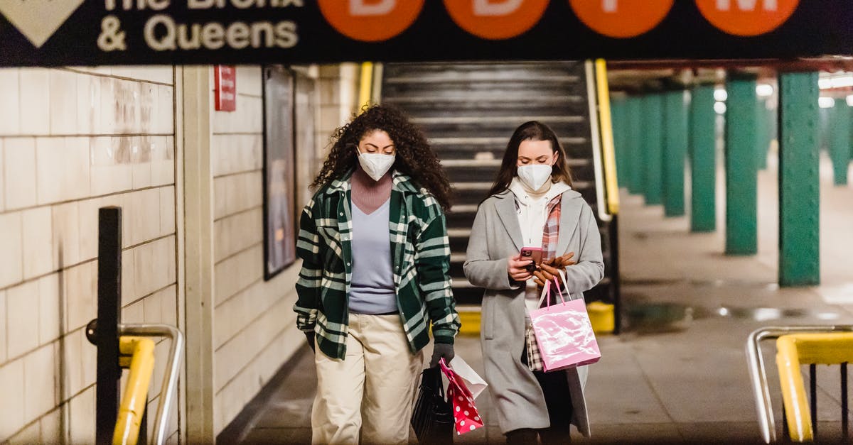 Using a Jelly Bag - Female friends walking in underground passage after shopping Using a Jelly Bag - Female friends walking in underground passage after shopping