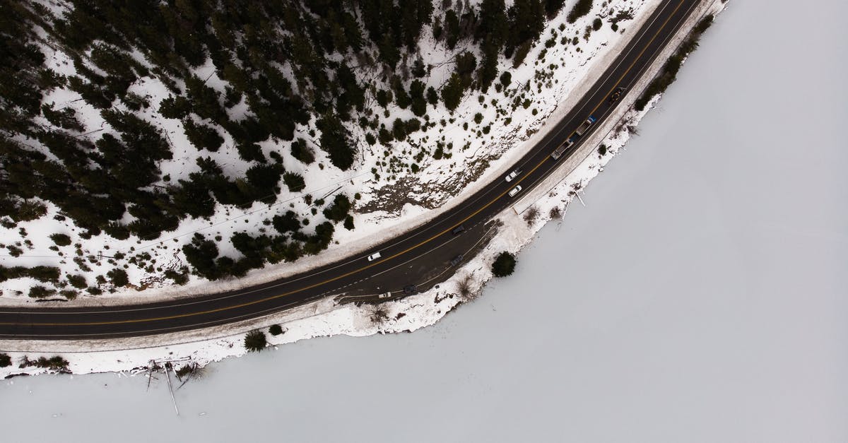 Using frozen/cooked frozen blood in black pudding - Aerial Photograph of Road Using frozen/cooked frozen blood in black pudding - Aerial Photograph of Road