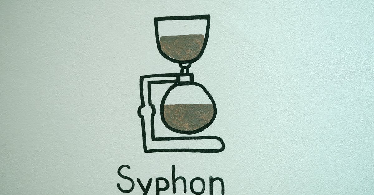 Vacuum sealing jars of Simple Syrup - White wall with painting on alternative syphon coffeemaker and inscription in modern cafe Vacuum sealing jars of Simple Syrup - White wall with painting on alternative syphon coffeemaker and inscription in modern cafe
