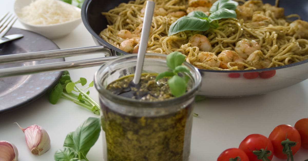 What's a good substitute for basil in pesto sauce? - Shrimp Pasta Dish With Pesto Sauce What's a good substitute for basil in pesto sauce? - Shrimp Pasta Dish With Pesto Sauce