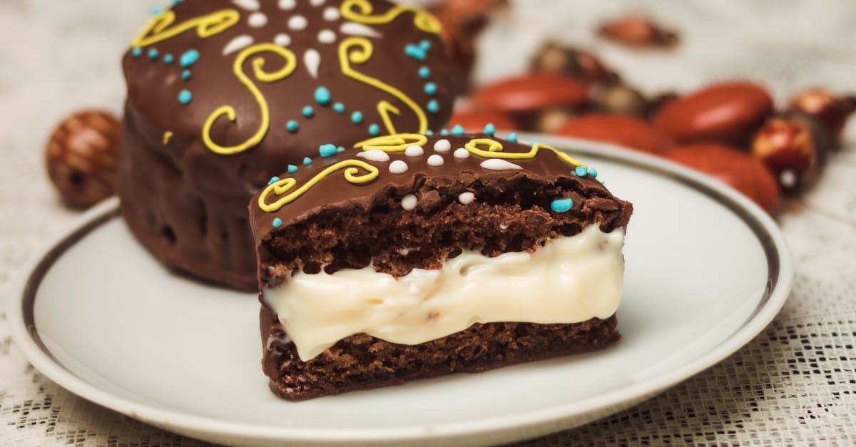 What are potential causes of splitting in baked pie dough? - From above of appetizing sweet cakes with cream filling and chocolate glaze placed on plate on table What are potential causes of splitting in baked pie dough? - From above of appetizing sweet cakes with cream filling and chocolate glaze placed on plate on table