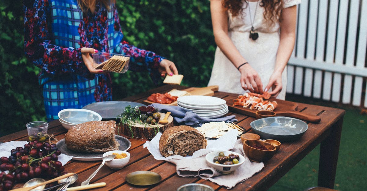 What are the preferred veal cuts for sausage making? - Unrecognizable women serving table with assorted appetizers in garden What are the preferred veal cuts for sausage making? - Unrecognizable women serving table with assorted appetizers in garden