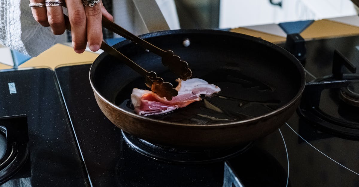 What are the rings on the bottom of a frying pan called and can you use them on a glass cooktop? - Person Frying a Bacon What are the rings on the bottom of a frying pan called and can you use them on a glass cooktop? - Person Frying a Bacon