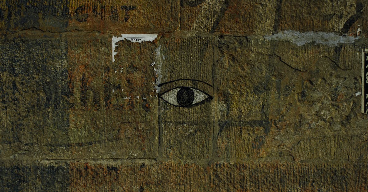 What batter was used on Birds Eye potato fritters? - Eye picture painted on center shabby damaged concrete wall with scratches and stains What batter was used on Birds Eye potato fritters? - Eye picture painted on center shabby damaged concrete wall with scratches and stains
