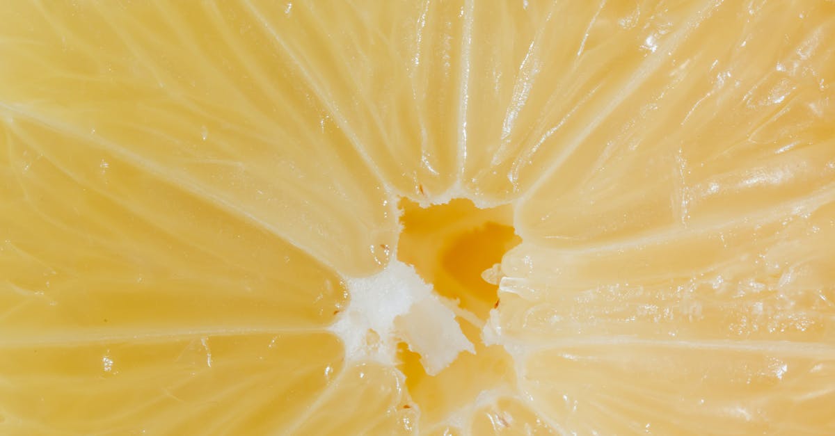 What flavorings do you use for sour pickles? - Closeup cross section of lemon with fresh ripe juicy pulp What flavorings do you use for sour pickles? - Closeup cross section of lemon with fresh ripe juicy pulp