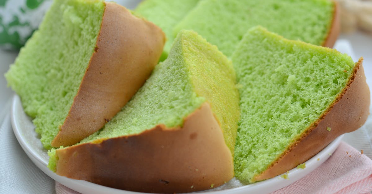 What gives the sponginess of a Chiffon Cake? - Slices of Bread On White Ceramic Plate What gives the sponginess of a Chiffon Cake? - Slices of Bread On White Ceramic Plate