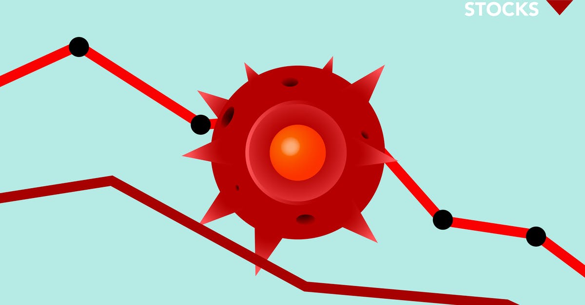 What happens when you reduce stock all the way? - Vector image of red Covid virus against decreasing line graph on blue background What happens when you reduce stock all the way? - Vector image of red Covid virus against decreasing line graph on blue background