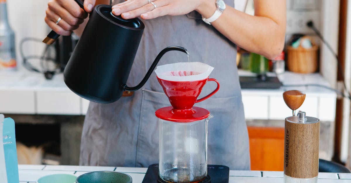 What is it that a filter Coffee maker can do that we can't do in a better or equivalent way at home? - Woman preparing coffee with filter dripper What is it that a filter Coffee maker can do that we can't do in a better or equivalent way at home? - Woman preparing coffee with filter dripper