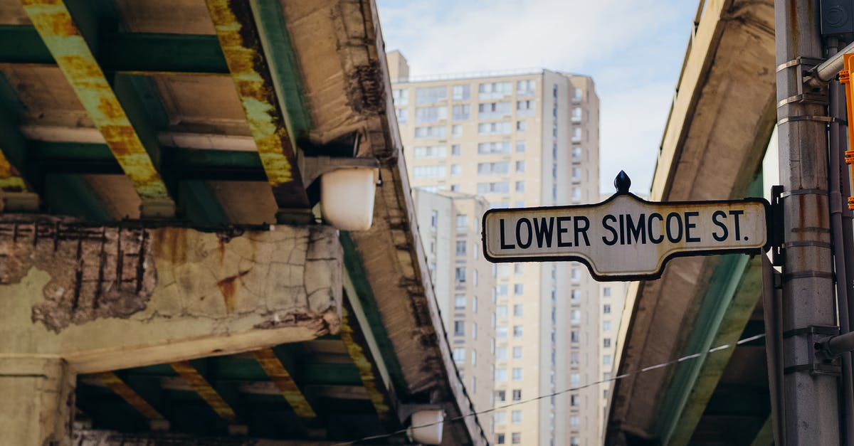 What is the boundary between beef aging and its decay? - Street sign placed on pole between old overpasses What is the boundary between beef aging and its decay? - Street sign placed on pole between old overpasses