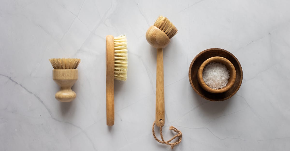 What is the procedure to dry out Fenugreek leaves? - Brushes for dry massage near scrub with salt