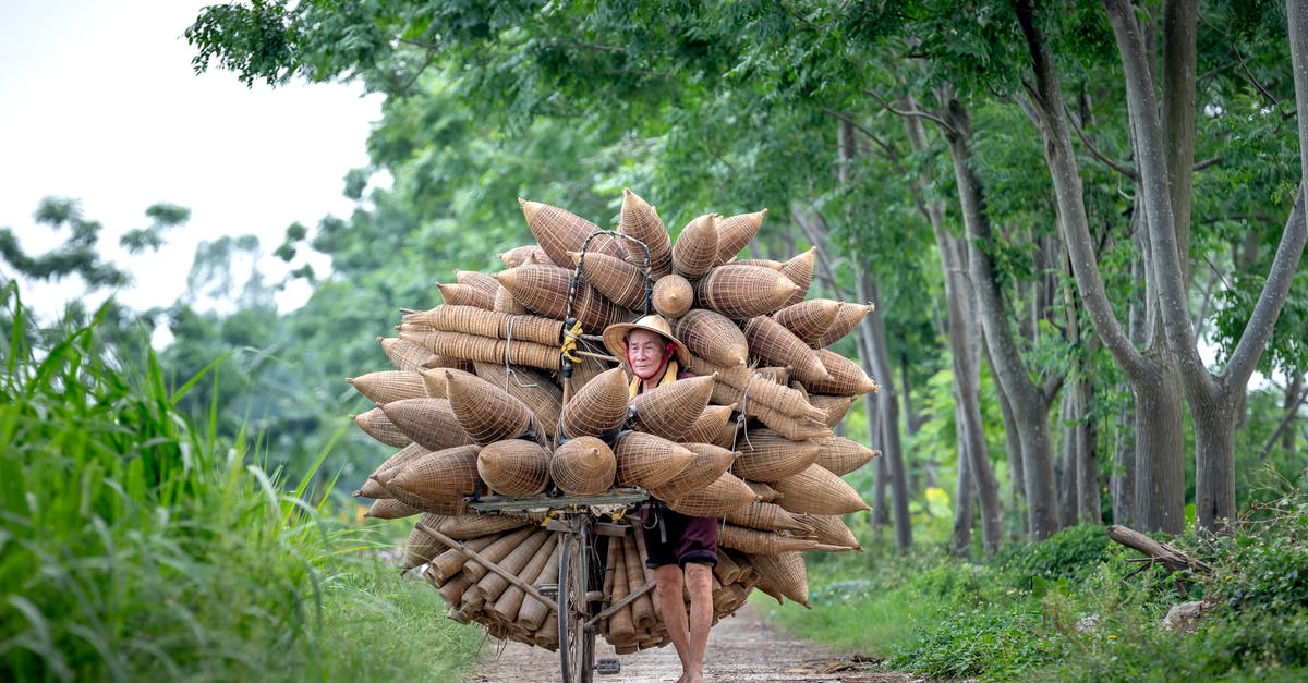 What is the proper way to brine fish? - Full body of aged ethnic male with many bamboo traditional fish traps on bicycle on path in green tropical forest What is the proper way to brine fish? - Full body of aged ethnic male with many bamboo traditional fish traps on bicycle on path in green tropical forest