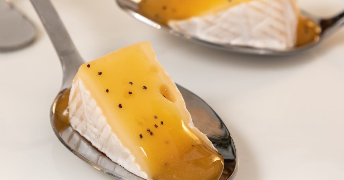 What is the purpose of making Iskiate from Chia seeds? - From above of appetizing pieces of camembert cheese with jelly of tropical fruit served in spoons What is the purpose of making Iskiate from Chia seeds? - From above of appetizing pieces of camembert cheese with jelly of tropical fruit served in spoons