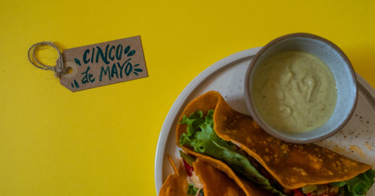 What is tortilla flour? - Fried Food on White Plate on Yellow Background What is tortilla flour? - Fried Food on White Plate on Yellow Background