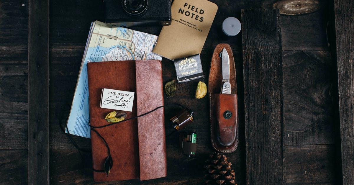 What knife should I take if traveling? - Retro camera near notepad and knife near map on desk What knife should I take if traveling? - Retro camera near notepad and knife near map on desk