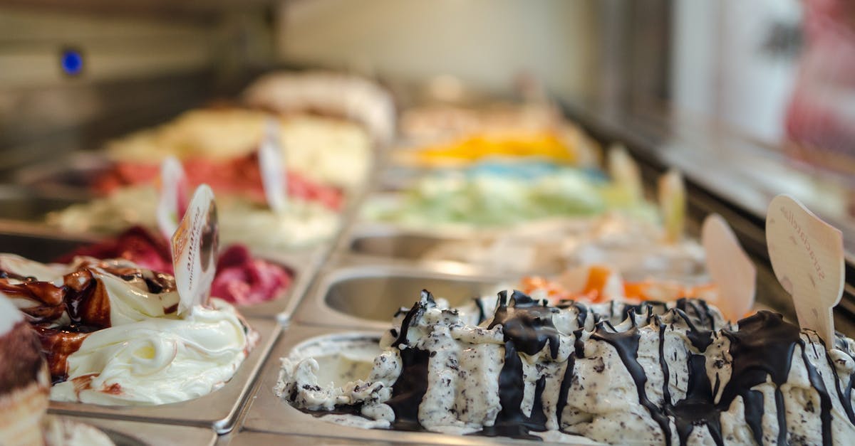 What savory flavors would pair well with chocolate pasta? [closed] - Assorted-flavor Ice Cream on Gray Metal Buffet Server