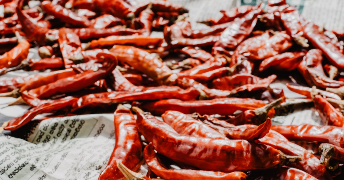What spicy ingredients hit the sinuses? - Close up of Red Peppers What spicy ingredients hit the sinuses? - Close up of Red Peppers
