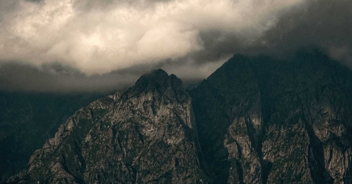 What to do with egg whites after stiff peaks collapse & you can't re-beat - Dramatic cloudy sky over rough mountains peaks
