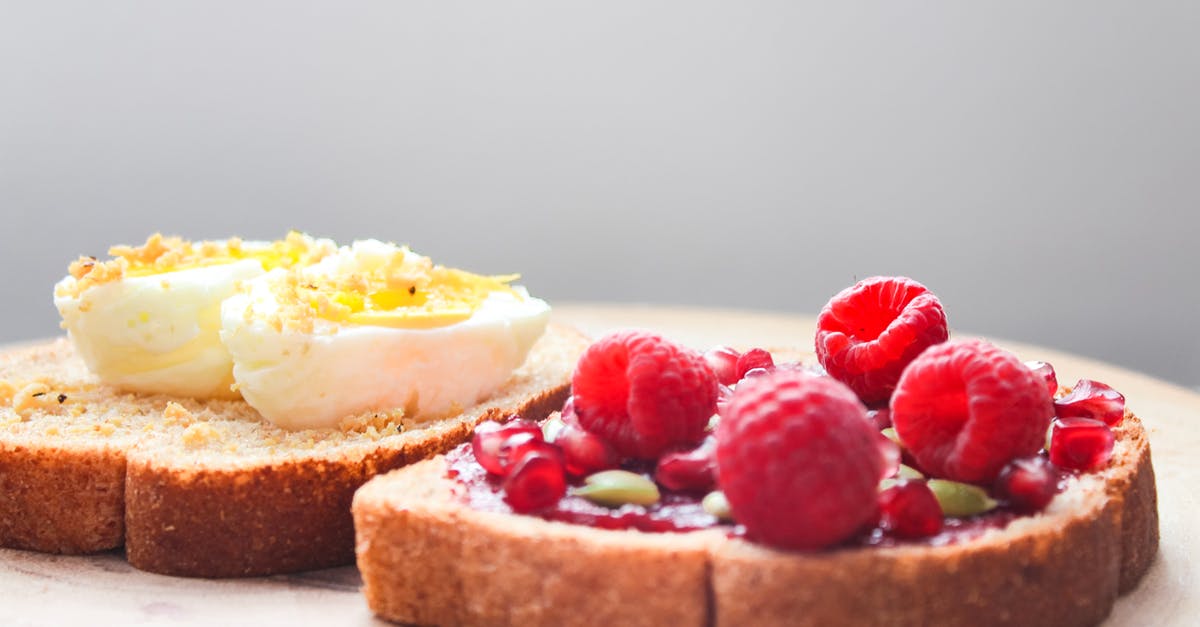 What to do with over cooked quince jam - Two Boiled Egg and Raspberries on Loaf Bread What to do with over cooked quince jam - Two Boiled Egg and Raspberries on Loaf Bread