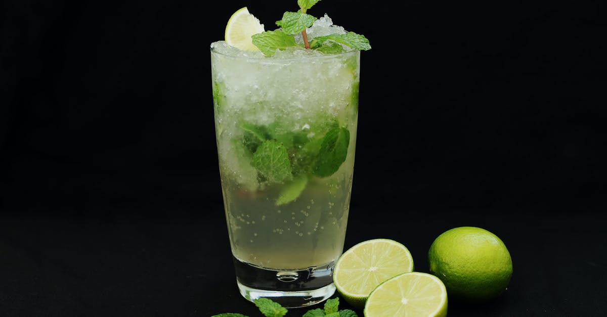 What type of mint in tzatziki? - Clear Drinking Glass With Green Liquid and Sliced Lemon