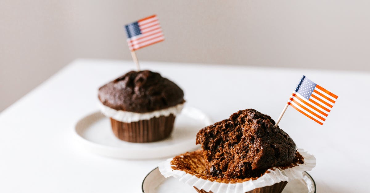 What went wrong with my Chocolate Chantilly (Hervé This' recipe) - From above of bitten and whole festive chocolate cupcakes decorated with miniature american flags and placed on white table What went wrong with my Chocolate Chantilly (Hervé This' recipe) - From above of bitten and whole festive chocolate cupcakes decorated with miniature american flags and placed on white table