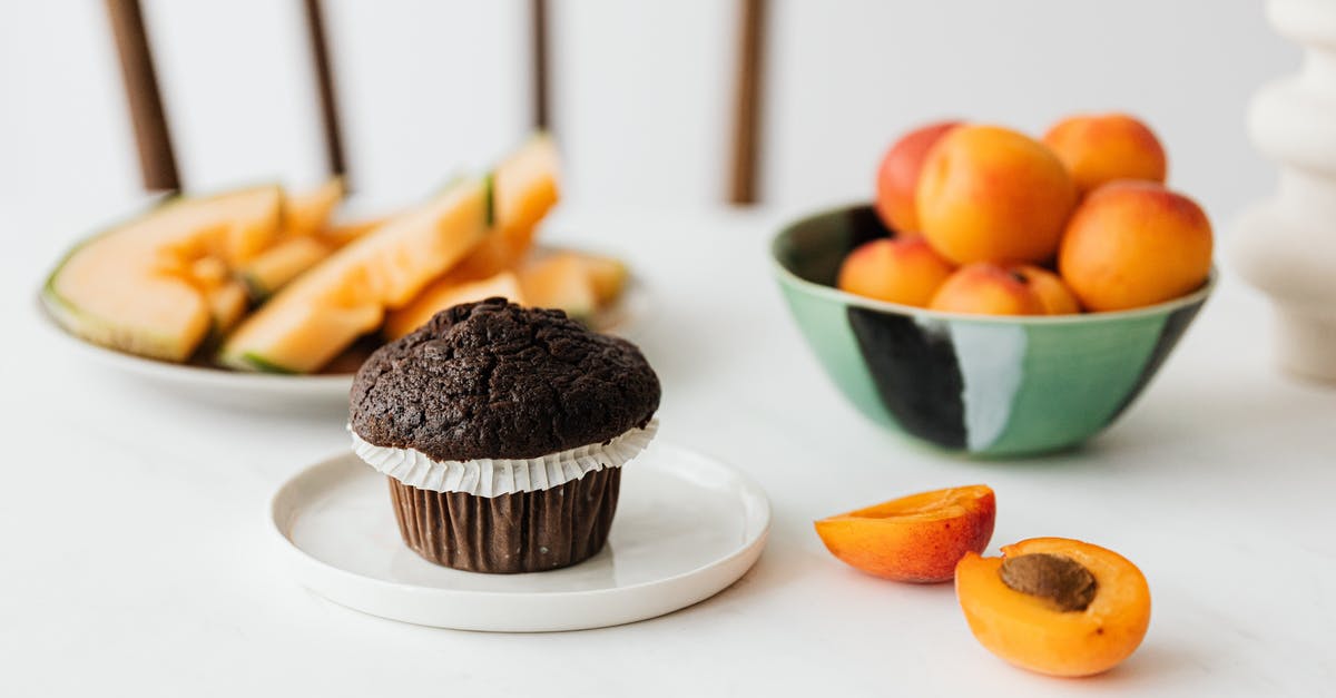 What went wrong with my Chocolate Chantilly (Hervé This' recipe) - Halved ripe apricot near chocolate cupcake and assorted fruits on background What went wrong with my Chocolate Chantilly (Hervé This' recipe) - Halved ripe apricot near chocolate cupcake and assorted fruits on background