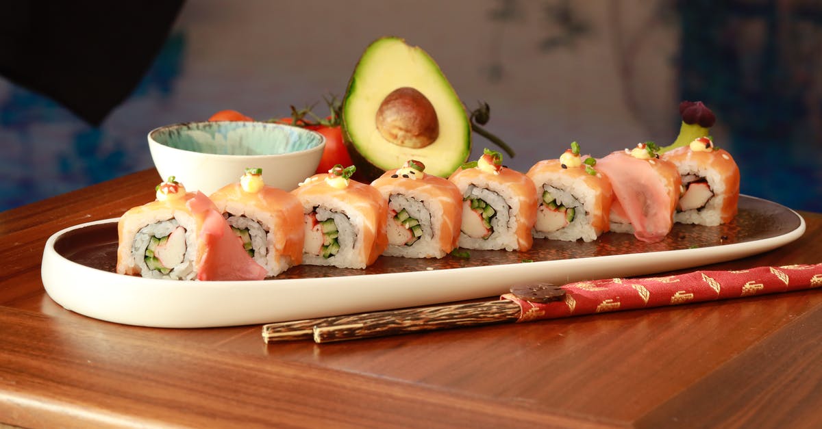 What white fish can be used in rolled sushi? - A Delicious Maki Sushi with Salmon on a White and Brown Serving Dish What white fish can be used in rolled sushi? - A Delicious Maki Sushi with Salmon on a White and Brown Serving Dish