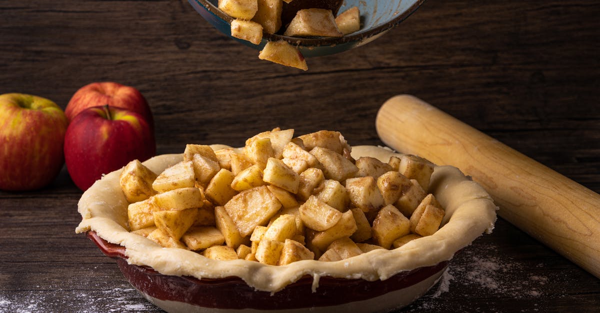 When macerating apples to use in a pie, what should you do with the liquid? [closed] - Close-Up of a Uncooked Apple Pie
