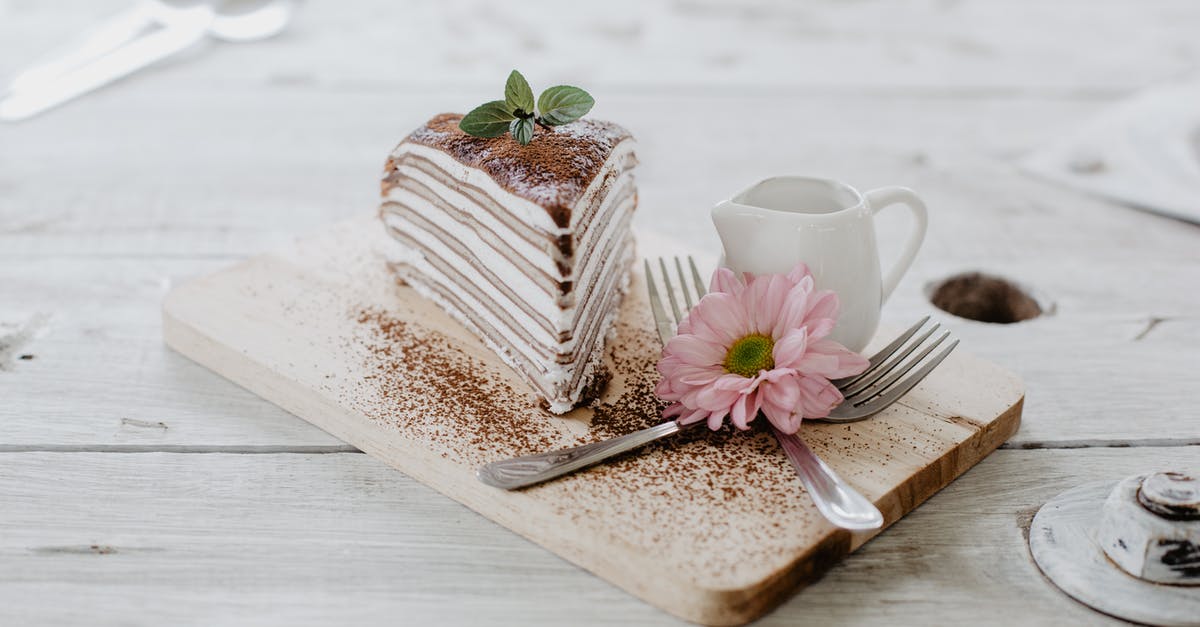 When should I add cocoa powder to instant coffee? - From above of appetizing piece of cake decorated chocolate powder and mint leaves served near ceramic creamer and forks with light pink chrysanthemum on top placed on wooden board When should I add cocoa powder to instant coffee? - From above of appetizing piece of cake decorated chocolate powder and mint leaves served near ceramic creamer and forks with light pink chrysanthemum on top placed on wooden board