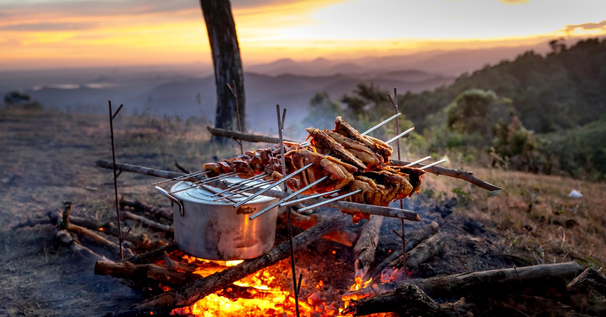 When to start the timer on crock pot chicken confit - Photo of Chicken Meat being Cooked Over a Campfire When to start the timer on crock pot chicken confit - Photo of Chicken Meat being Cooked Over a Campfire
