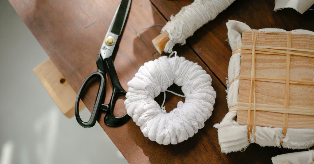 Where did the apples in Japanese Curry come from? - Top view of scissors against coil of twine and textiles with wooden block tied with threads on desk Where did the apples in Japanese Curry come from? - Top view of scissors against coil of twine and textiles with wooden block tied with threads on desk
