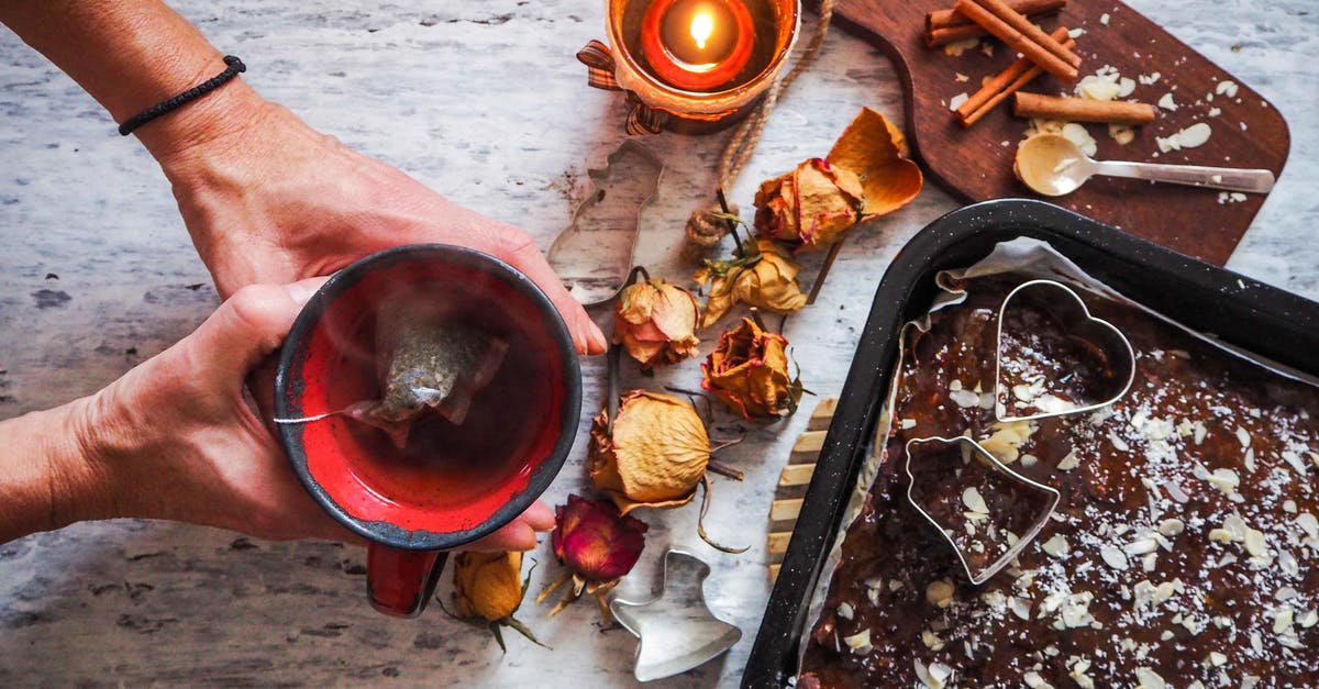 Where should heat comes from when baking brownies? - Person Holding a Hot Tea Where should heat comes from when baking brownies? - Person Holding a Hot Tea