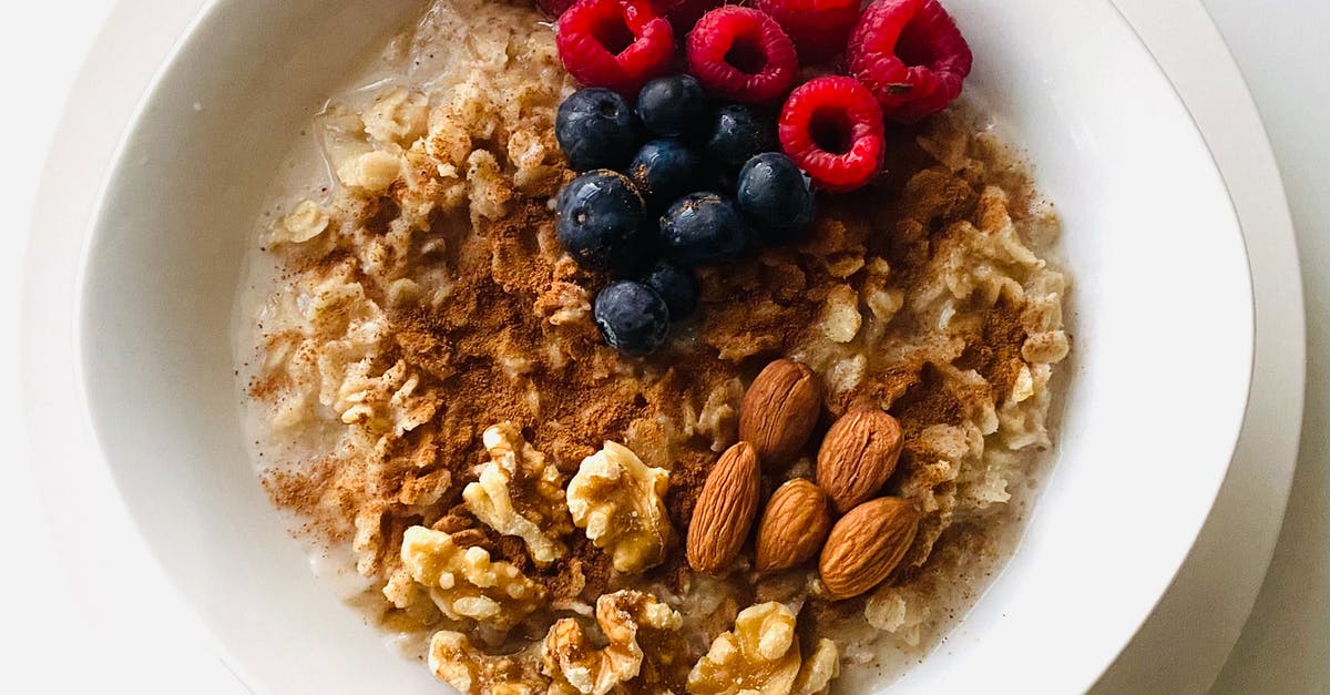 Which nuts are typically paired with raspberry and white chocolate? [closed] - An Oatmeal Tops with Nuts and Fresh Fruits